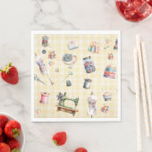 裁縫エフェメラ、裁縫円、パーティー スタンダードランチョンナプキン (インサイチュ)