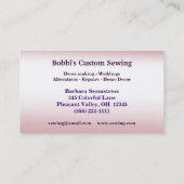 裁縫カスタム名刺 名刺 (裏面)