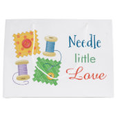 裁縫キルティングクラフトホビー引用文 ラージペーパーバッグ (正面)