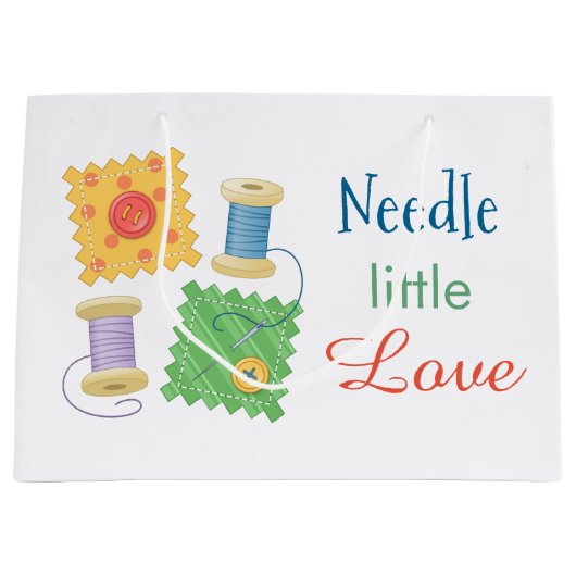 裁縫キルティングクラフトホビー引用文 ラージペーパーバッグ (正面)