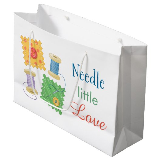 裁縫キルティングクラフトホビー引用文 ラージペーパーバッグ (正面アングル)