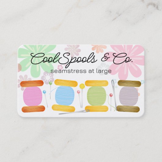 裁縫キルティングピン針糸シームストレス 名刺 (正面)