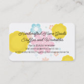 裁縫キルティングピン針糸シームストレス 名刺 (裏面)