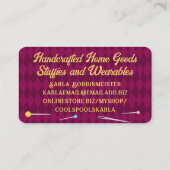 裁縫キルティングピン針糸シームストレス 名刺 (裏面)