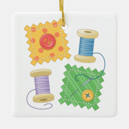 裁縫キルティング工芸趣味 セラミックオーナメント