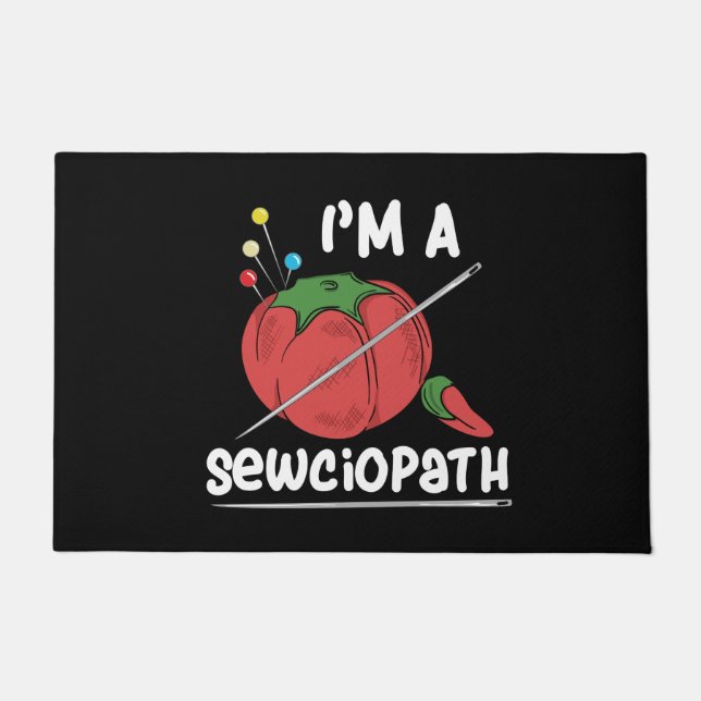 裁縫キルティング贈与 ドアマット (正面)