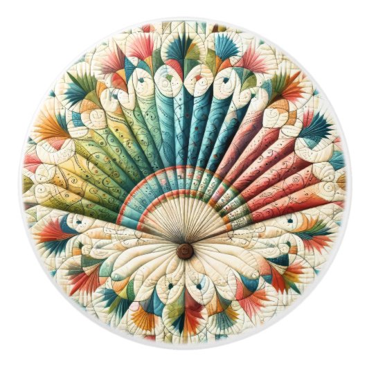 裁縫キルティング セラミックノブ (正面)