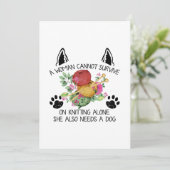 裁縫ギフト|女性は生き延び編み物 セーブザデート (スタンド正面)