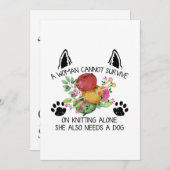 裁縫ギフト|女性は生き延び編み物 セーブザデート (正面/裏面)