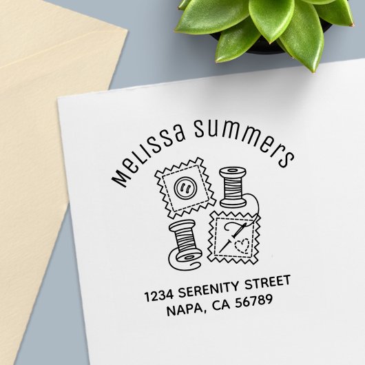 裁縫クラフトのホビーファブリックニードルアーチアドレス セルフインキングスタンプ