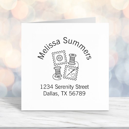 裁縫クラフトのホビーファブリックニードルアーチアドレス セルフインキングスタンプ