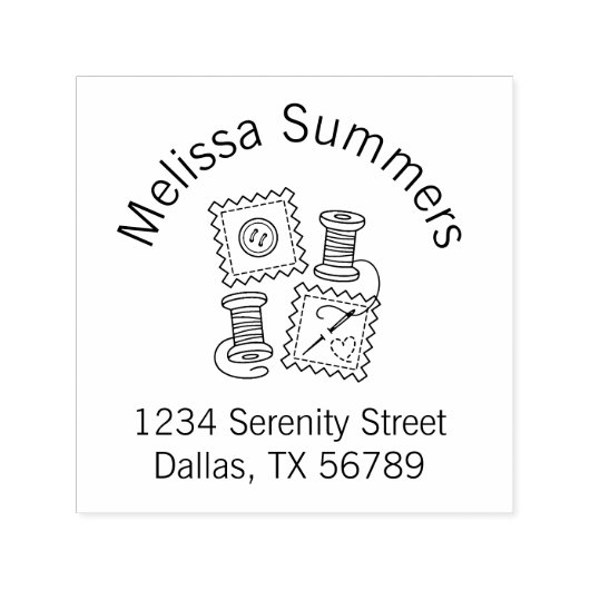 裁縫クラフトのホビーファブリックニードルアーチアドレス セルフインキングスタンプ (デザイン)