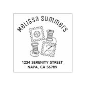 裁縫クラフトホビーアーチアドレス ラバースタンプ (インプリント)