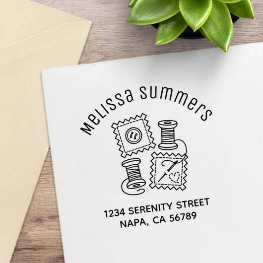 裁縫クラフトホビーアーチアドレス ラバースタンプ