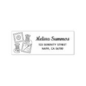 裁縫クラフト趣味の住所 ラバースタンプ (インプリント)