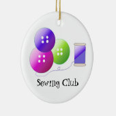 裁縫クラブ – 概念 セラミックオーナメント (右)