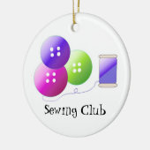 裁縫クラブ – 概念 セラミックオーナメント (左)