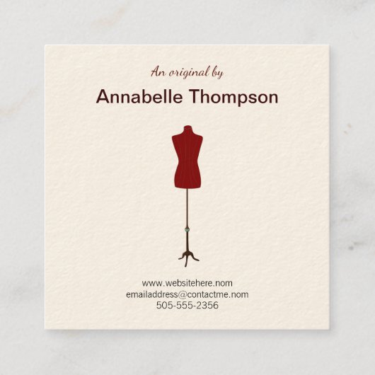 裁縫クリエイティブ名刺 スクエア名刺 (裏面)