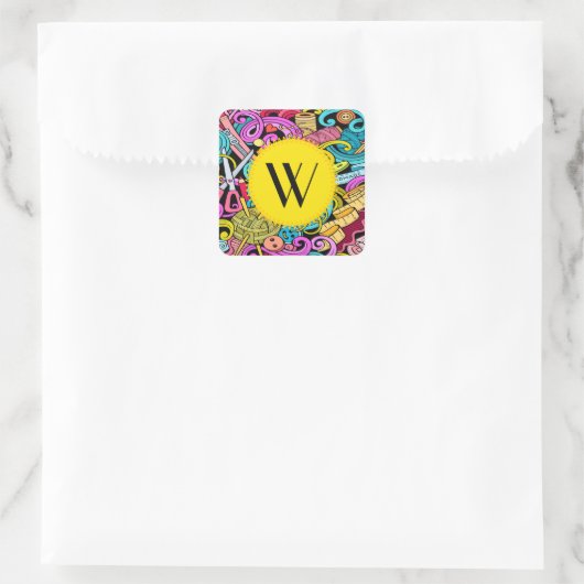 裁縫コンテンポラリー及び編み物シール スクエアシール (バッグ)