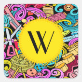 裁縫コンテンポラリー及び編み物シール スクエアシール (正面)