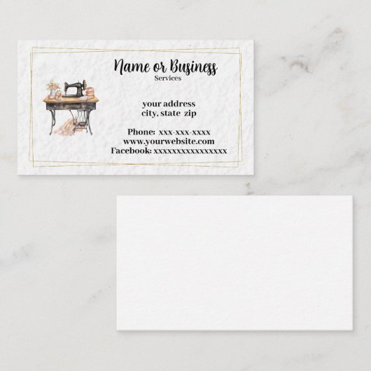 裁縫サービス 名刺 (正面/裏面)