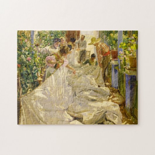 裁縫ザセイル、1896年Joaquin Sorolla ジグソーパズル (横)