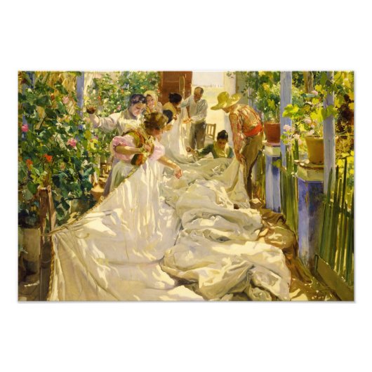 裁縫ザセイル、1896年Joaquin Sorolla フォトプリント (正面)