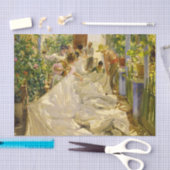 裁縫ザセイル、1896年Joaquin Sorolla 薄葉紙 (クラフト)