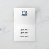 裁縫ショップノートカードまたはありがとう サンキューカード (内部)