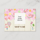 裁縫ショップピンク 名刺 (正面)