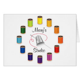 裁縫シンブル、針と糸