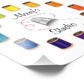 裁縫シンブル、針と糸 フォトプリント (角)