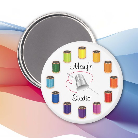 裁縫シンブル、針と糸 マグネット