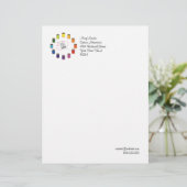 裁縫シンブル、針と糸 レターヘッド (スタンド正面)