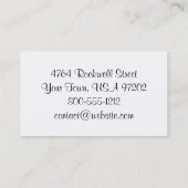 裁縫シンブル、針と糸 名刺 (裏面)