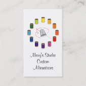 裁縫シンブル、針と糸 名刺 (正面)