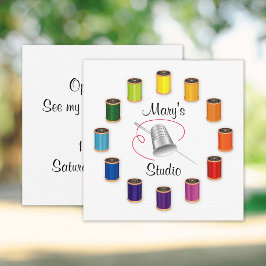 裁縫シンブル、針と糸 招待状