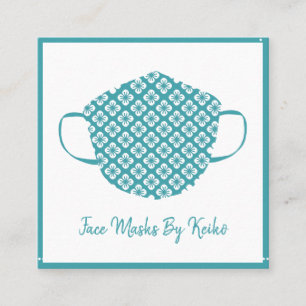 裁縫シーストレステーラー顔マスクデザイナー スクエア名刺