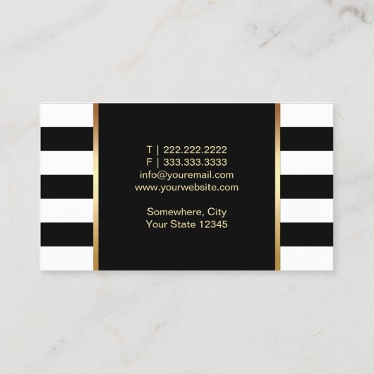 裁縫シーストレス金ゴールドスレッドと針モダン 名刺 (裏面)