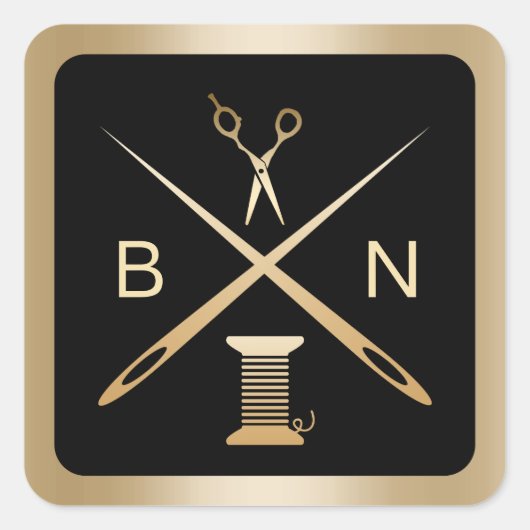 裁縫シーフォース金ゴールド針&スレッドクラフト スクエアシール (正面)