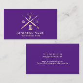 裁縫シームレススレッド針王室の紫金ゴールド 名刺 (正面/裏面)