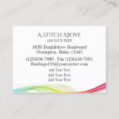 裁縫シームレスデザイナー名刺 コーリングカード (裏面)