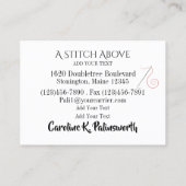 裁縫シームレスデザイナー名刺 コーリングカード (裏面)