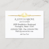 裁縫シームレスデザイナー名刺 コーリングカード (裏面)