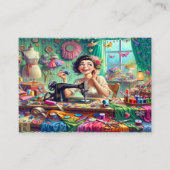 裁縫シームレスデザイナー名刺 コーリングカード (正面)