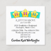 裁縫シーメストクラフトショップビジネスカード コーリングカード (裏面)