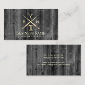 裁縫シーメストレススレッド&ニードルヴィンテージウッド 名刺 (正面/裏面)