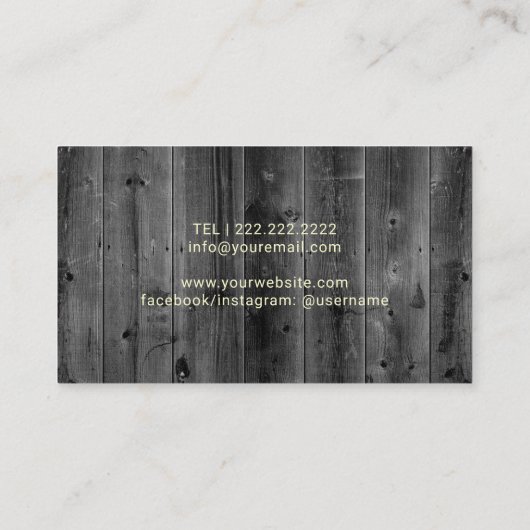 裁縫シーメストレススレッド&ニードルヴィンテージウッド 名刺 (裏面)