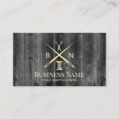 裁縫シーメストレススレッド&ニードルヴィンテージウッド 名刺 (正面)