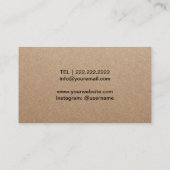 裁縫シーメストレスドレスメーカー素朴クラフト 名刺 (裏面)